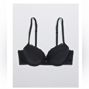 AERIE REAL HAPPY DEMI LIGHTLY LINED LACE BRA